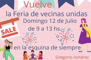 Vuelve la Feria Vecinal en Gregorio Aznárez